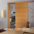 Puerta corredera de panel simple de madera maciza interior natural